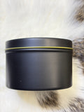 8 oz Black Tin Candle