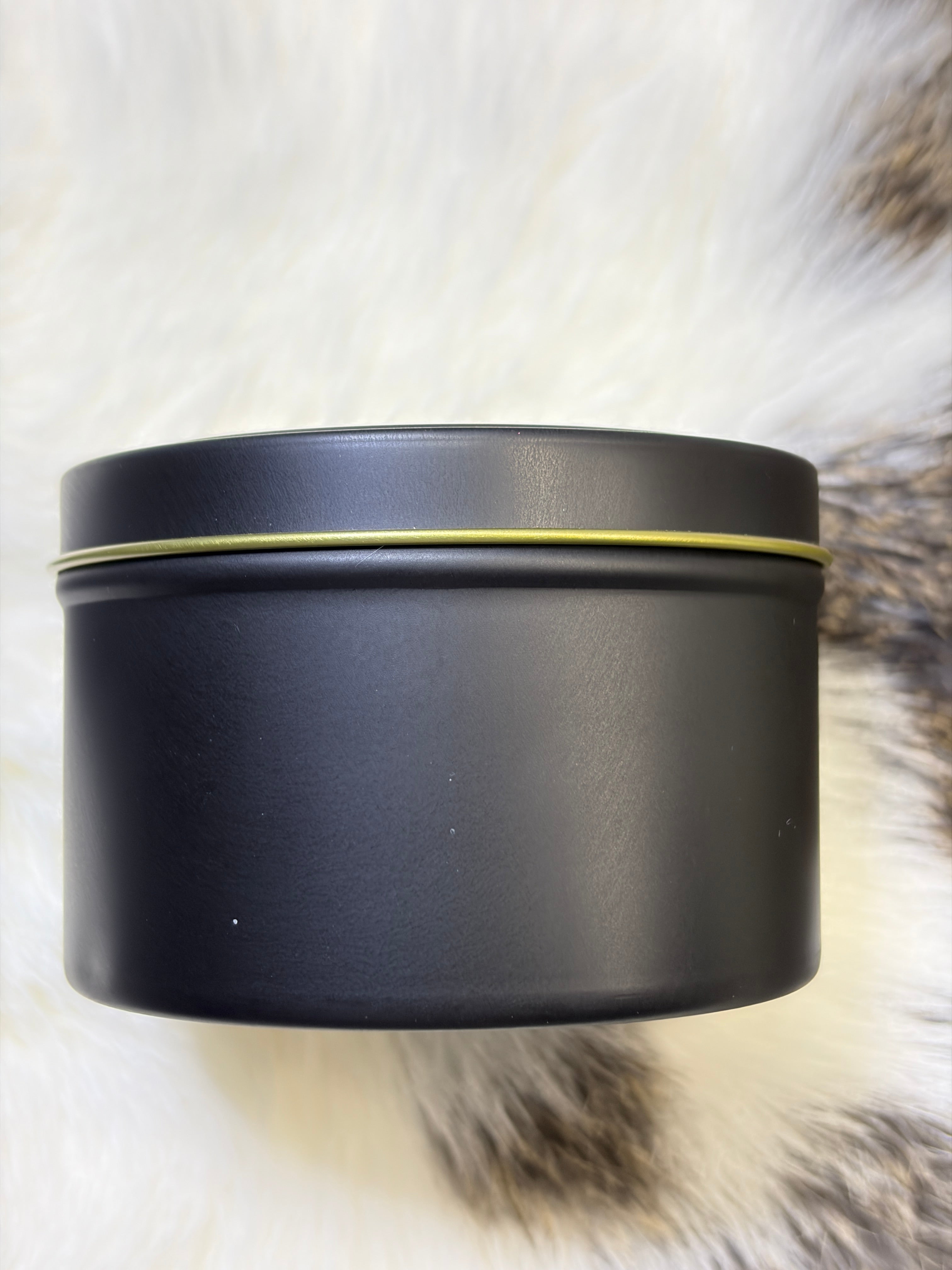 8 oz Black Tin Candle